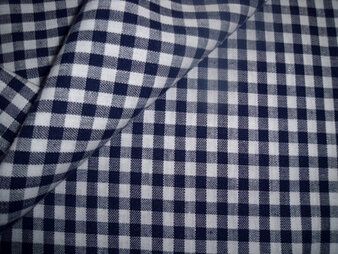 Geruite stoffen - Katoen stof - Boerenbont ruit (0,4 cm) - donkerblauw - 5582-008