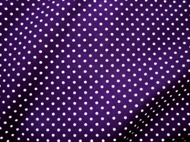 Dunkellila - NB 5575-45 Pünktchen Baumwolle dunkelviolett/weiss 