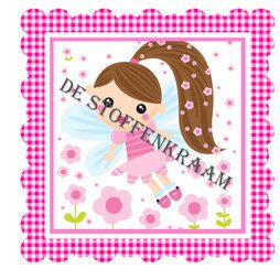 Applikationen - Applicatie velours Fee fuchsia