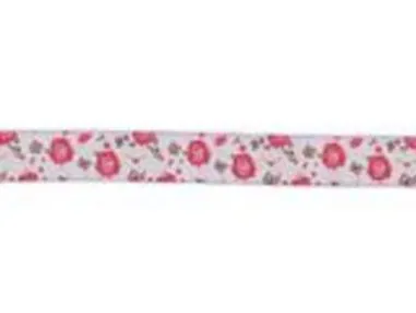 Polyester band - Sierband 2 Lotte wit/roze/fuchsia/lime*