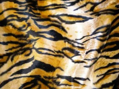 Decoratie en aankleding stoffen - Polyester stof - Dierenprint tijger - cognac/bruin/zwart - 4512-037
