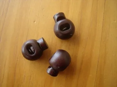 Kordelstopper - Kordelstopper rund dunkelbraun