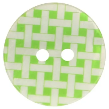 Runde Knöpfe - Knopf kariert apfelgrün 5601-32