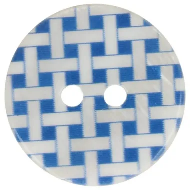 Standaard knopen - Knoop geruit blauw 5601-32-215