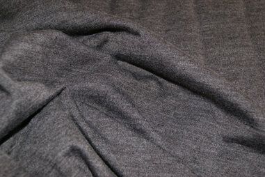 Viskose und Polyester - NB 5439-68 Trikotstoff dunkelgrau meliert