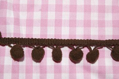 Bolletjes band* - Bolletjesband donkerbruin* Aanbieding