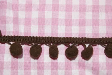 Donkerbruin - Bolletjesband donkerbruin* Aanbieding