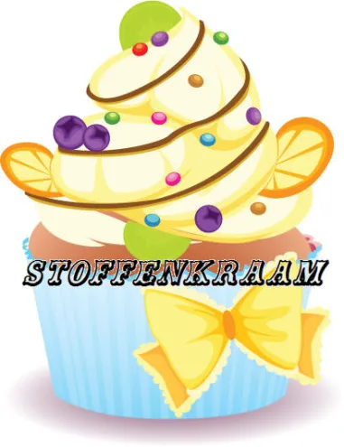 Multi stoffen - Full color applicatie Cup Cake multi