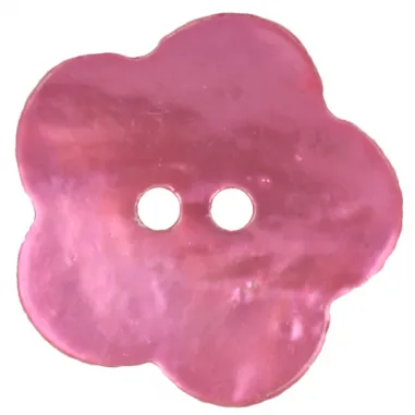 Ronde knopen - Knoop bloem parelmoer donkerroze 5536-28-786