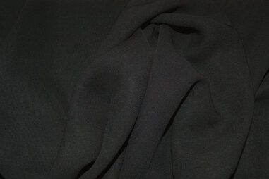 Sjaal stoffen - Voile stof - Chiffon uni - zwart - 3969-069