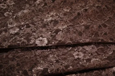 Dunkelbraun - Spitze - Blumen - mittelbraun - 4800-005