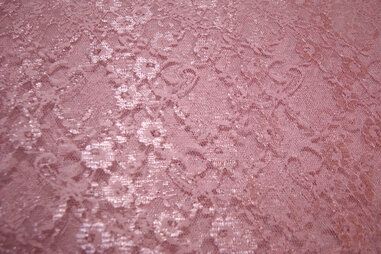Bloemen motief stoffen - Kant stof - oudroze - 4800-004