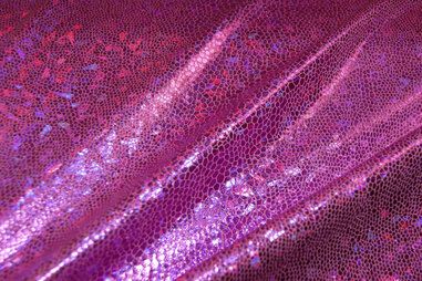 Slangenprint stoffen - Lamé - foliedruk slangen - fuchsia - 2213-017