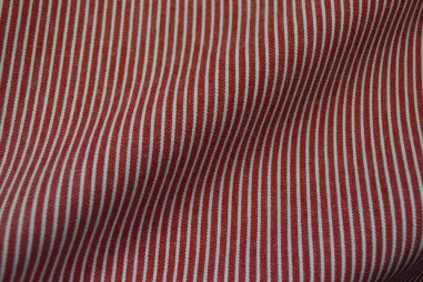 Polytex stoffen - Spijkerstof - Jeans gestreept - rood - 997487-601