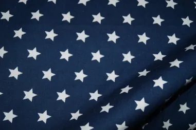 Dunkelblau - NB 15/16 5571-008 Baumwolle Sterne dunkelblau