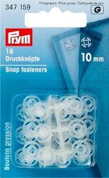 Diversen Prym - Prym Aannaaidrukknopen transparant 10 mm (347.159)