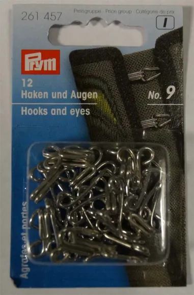 Diversen - Prym-I Haken en ogen nr. 9 zilver (261.457)