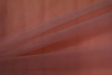Goedkope tule stoffen - 999751-592 Rekbare fijne tule zalm