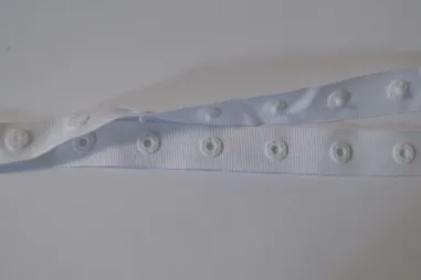 Druckknöpfe - Drukknoopband wit 28023-1