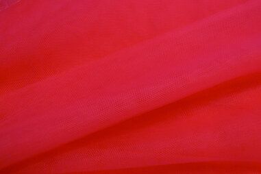 Laagjes kleding stoffen - Tule stof - Rekbare fijne tule helder - koraal - 999751-656