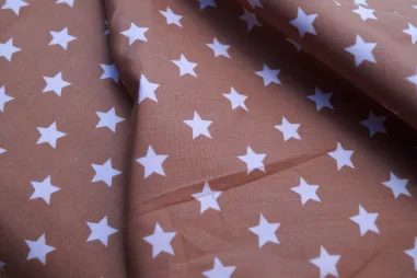 katoenen stoffen met ster - NB 5571-053 Baumwolle Sterne beige