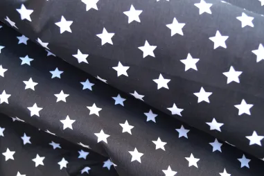 Baldachin - NB 5571-068 Baumwolle Sterne dunkelgrau