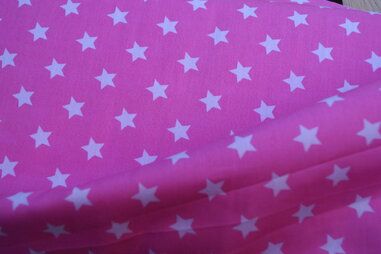 Ster motief stoffen - Katoen stof - ster - roze - 5571-011