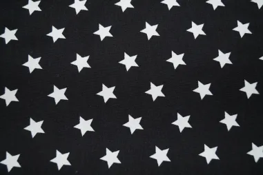 Bedruckte - NB 5571-069 Baumwolle Sterne schwarz