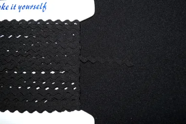 5 mm Band - Zackenlitze schwarz