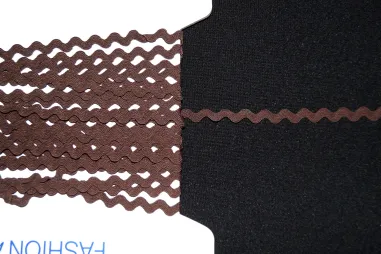 5 mm Band - Zackenlitze braun