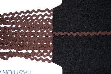 5 mm band - Zigzag band bruin