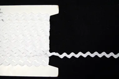 5 mm Band - Zackenlitze weiß