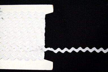 5 mm band - Zigzag band wit