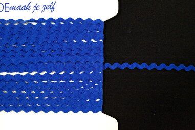 5 mm band - Zigzag band kobalt