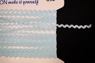 5 mm Band - Zackenlitze hellblau