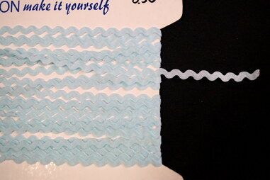 5 mm band - Zigzag band lichtblauw