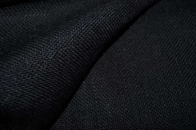 NB20 1500-069 Interieur- und Dekostoff velvet schwarz - Jute schwarz