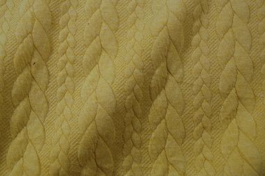 Okergele stoffen - Tricot stof - kabel - oker - 13423-575