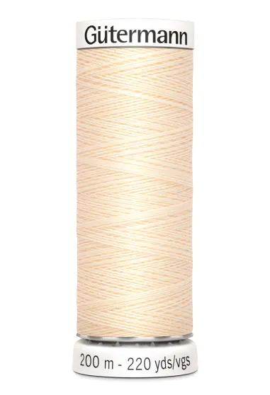 200 Meter Garn - Gütermann Nähgarn creme 414
