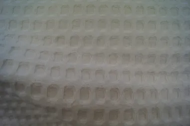 Wafelkatoen stof - wit - 2903-050 - Wafelkatoen stof - grof - off-white - 0700-020