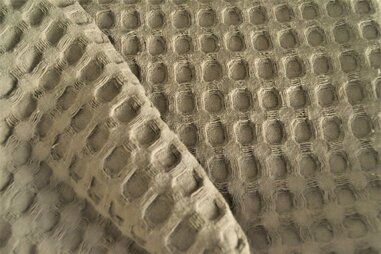 Beige - KN 0700-179 Waffelbaumwolle grob beige