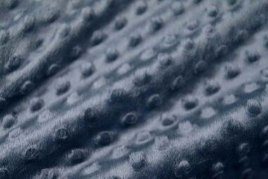 Vest stoffen - Polyester stof - Fur Niply jeansblauw (minky - stof) - 0617-695
