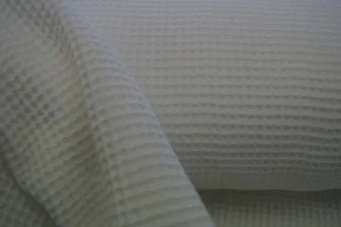 Wafelkatoen stof - wit - 2903-050 - Wafelkatoen stof - Wafeldoek - wit - 0267-001