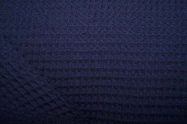Wafelkatoen stoffen - Wafelkatoen stof - Wafeldoek - donkerblauw - 0267-600