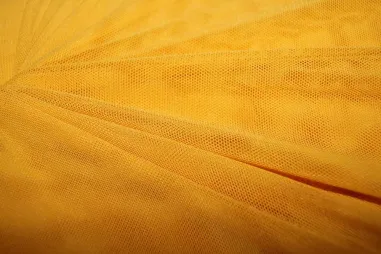 Polyester en elastan stoffen - Polyester stof - Mesh - okergeel - 0695-570