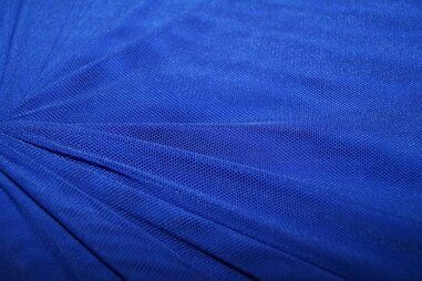 Laagjes kleding stoffen - Polyester stof - Mesh - kobalt - 0695-650