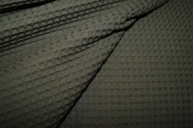 Stoffe - KN 0267-0215 Waffeltuch armeegrün