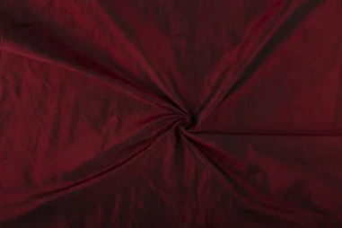 Polyester stof - Interieur- en gordijnstof - donkerrood - 297322-D3 - Taftzijde stof - donker rood (lichte - kreuk) - 5516-016