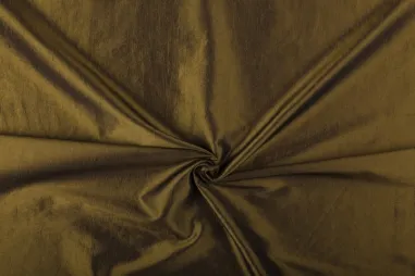 Pailletten stof - scallop sequin - groen - 0830-210 - Taftzijde stof - roestgroen - 5516-080