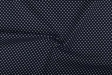 130gr/M² - Katoen stof - hartjes - donkerblauw - 1264-008